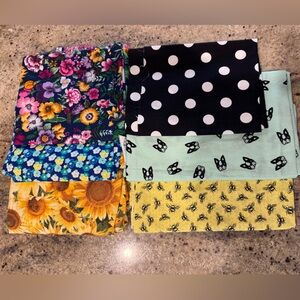 Fabric bundle 6 ct - cotton fabrics. Bumble bee , sunflower , French bulldog